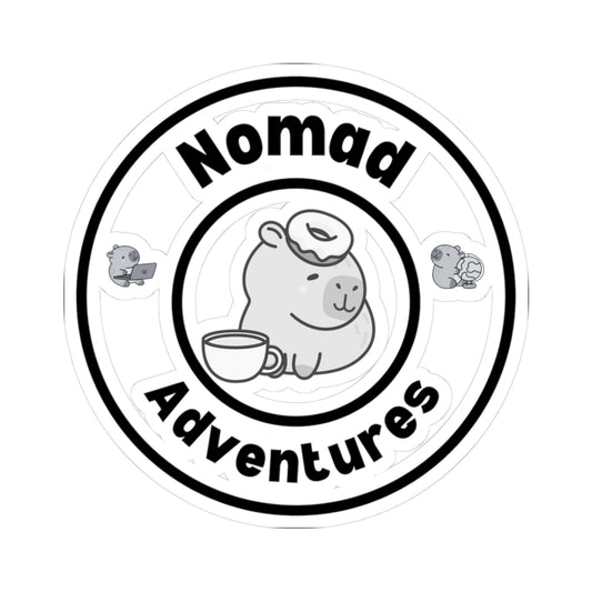 Kiss-Cut Stickers - Nomad Adventures Logo (Dark)