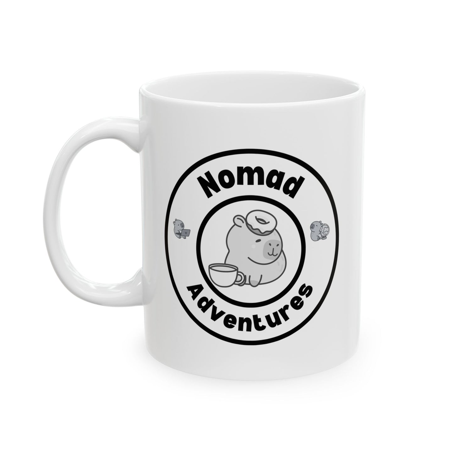 Nomad Adventures Logo Ceramic Mug, (11oz, 15oz)