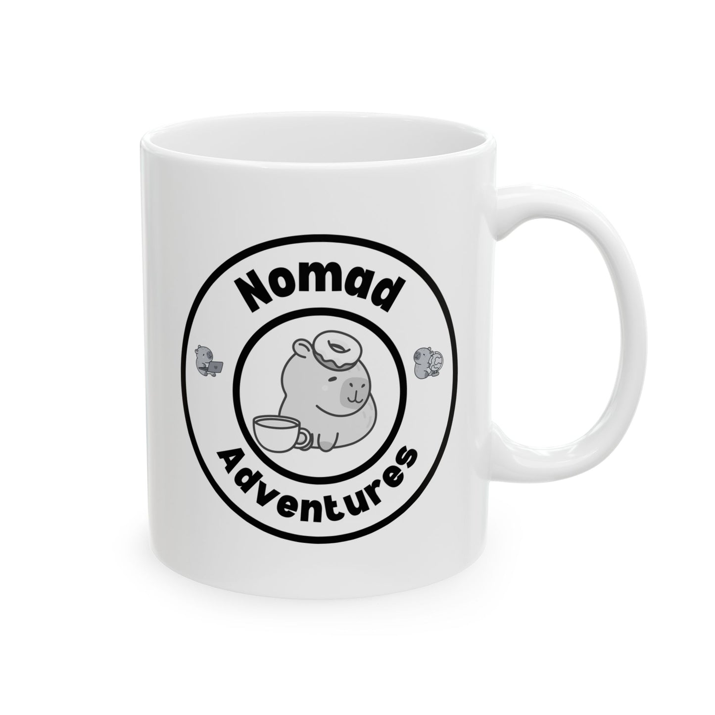 Nomad Adventures Logo Ceramic Mug, (11oz, 15oz)