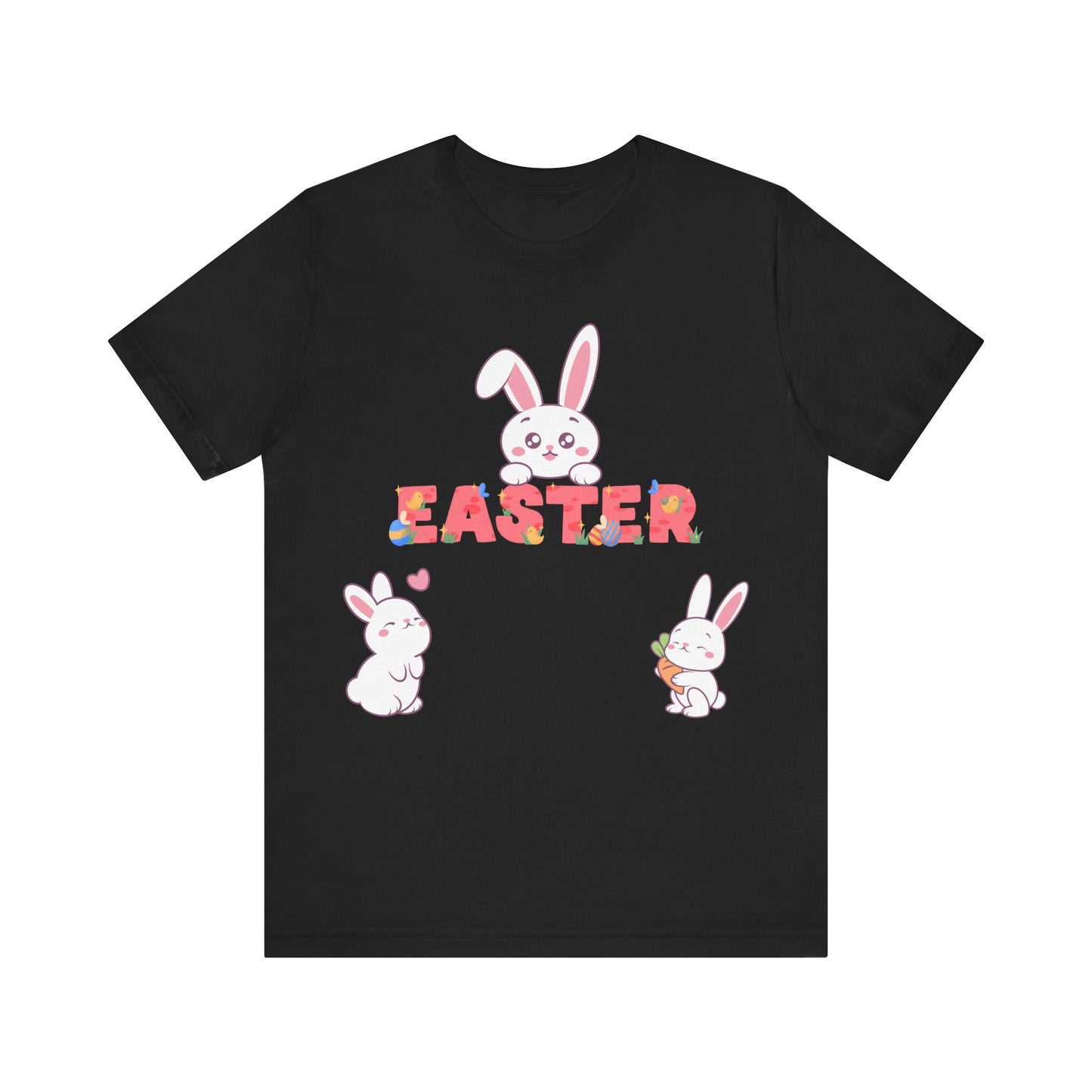 Easter Bunnies Print Unisex Short Sleeve Tee