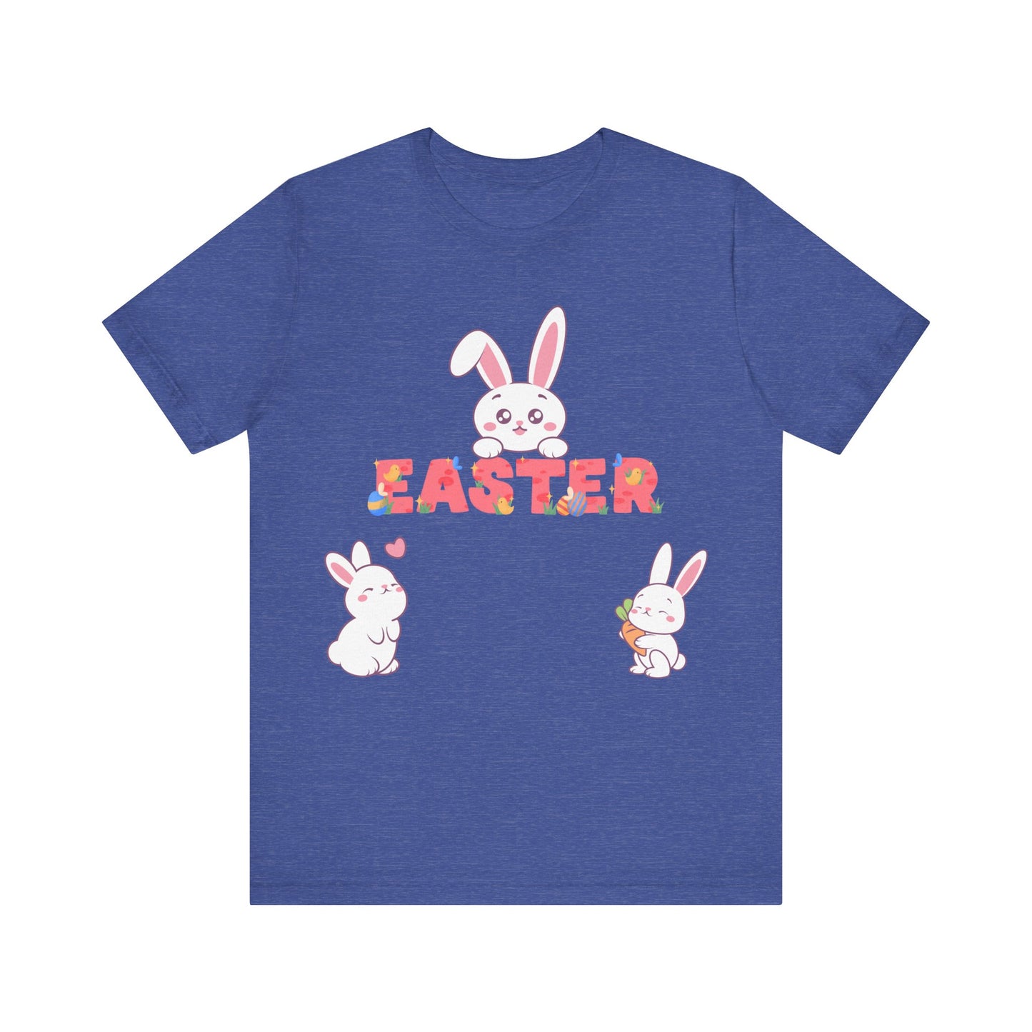Easter Bunnies Print Unisex Short Sleeve Tee