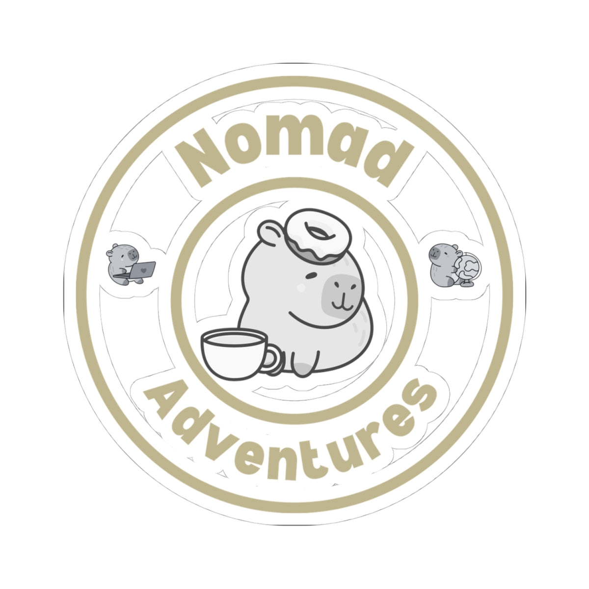 Kiss-Cut Stickers - Nomad Adventures Logo (Light)